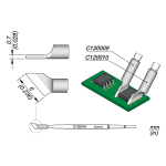 JBC C120010 Tip cartridge dual in line IC 6mm (each left-hand)