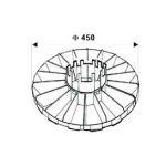 Carousel Tray 450mm ESD conductive