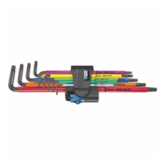 Wera 05024470001 967 TX SXL TORX® HF Multicolour BL Long L-Key Set TX 8-40 9pc