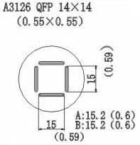 Quick QFP Nozzle 14 x 14 mm for  856, 861, 713, 793, 997 Hot Air Units