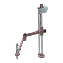 Posi control articulated torque reaction arm