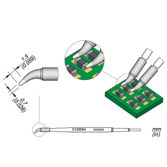 JBC C120004 Tip cartridge chip component 0.7mm dia x 1.5mm (each but pair required)