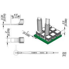 JBC C120013 Tip Cartridge Chip Component 2mm (each but pair required)