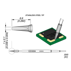 JBC C210034 Cartridge Conformal Coating Removal 1mm (Not For Soldering)