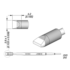 JBC C210042 Chisel Cartridge 3.9 x 1 S2