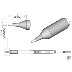 JBC C245001 Tip Cartridge Conical 0.6mm