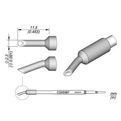 JBC C245067 Tip Cartridge Mini Spoon Ø 2.3