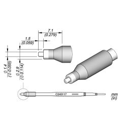 JBC C245117 Tip - Pin / Connector Cartridge Ø 1.45