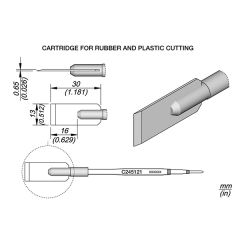 JBC C245121 Tip -  Cutter Cartridge For Plastics 13