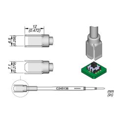 JBC C245136 Tip - Micro Stick Switch Cartridge 7.1 x 6.5mm 