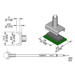 JBC C245215 Tip Cartridge Dual in Line 9.6x18.0mm