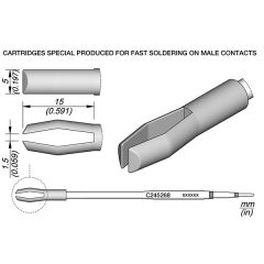 JBC C245268 Tip - Dual In Line Cartridge 5 x 1.5mm 