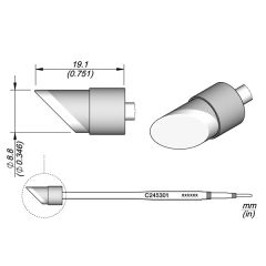 JBC C245301 Tip Cartridge Bevel 8.8mm 