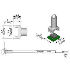 JBC C245303 Tip Cartridge Dual In Line 6.5x6.0mm  