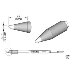 JBC C245405 High Thermal Efficiency Tip - Bevel Cartridge Ø 1.5