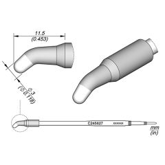 JBC C245627 Tip - Conical Bent Cartridge Ø 3