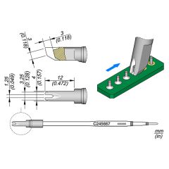 JBC C245667 Tip Cartridge Drag Soldering 1.25 mm