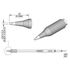JBC C245673 Tip Cartridge Chisel 0.8 x 0.3mm