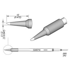 JBC C245710 Tip - Bevel Cartridge Ø 1.2