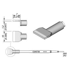 JBC C245730 Tip - Blade Cartridge 10mm 