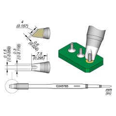 JBC C245785 Tip - Barrel Cartridge Ø 1.5