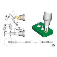 JBC C245-790 Tip Cartridge Pin / Connector Ø 0,8