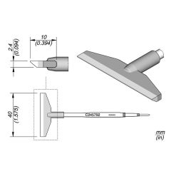JBC C245792 Tip - Blade Cartridge 40 mm