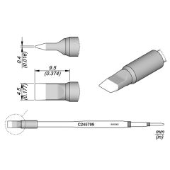 JBC C245799 Tip - Blade Cartridge 4.5mm