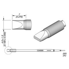 JBC C245808 Tip Cartridge Chisel 4.8 x 1.5mm HT - 20mm Longer