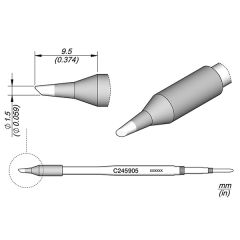 JBC C245-905 Tip Cartridge Bevel 1.5mm 