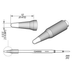 JBC C245933 Tip - Conical Cartridge Ø 2.2