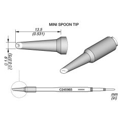 JBC C245965 Tip - Mini Spoon Cartridge Ø 1.9