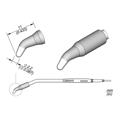 JBC C250410 Tip Cartridge Conical Bent 2.2mm
