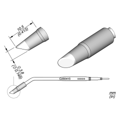 JBC C250415 Tip Cartridge Bevel 3.8mm