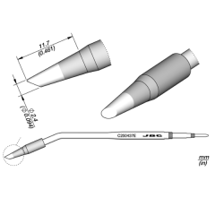 JBC C250437E Tip - Bevel Cartridge Ø 2.4 mm