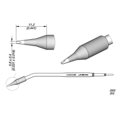 JBC C250438E Chisel Cartridge 0.8 x 0.4