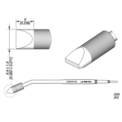 JBC C2504441E Tip - Chisel Cartridge 6.6 x 1.8 mm