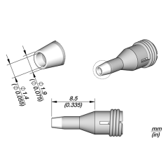 JBC Micro desoldering tip C360-007 for DS360 - Ø 1.4