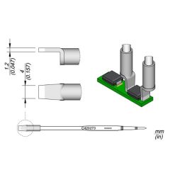 JBC C420273 Tip Cartridge Dual In Line Blade 4.0mm (each but pair required)