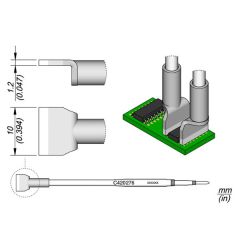 JBC C420276 Tip - Blade Cartridge 10.0mm (each but pair required)