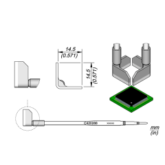 JBC C420271 Tip QFP Cartridge 14.5  (each but pair required)