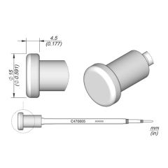 JBC C470005 Tip - RF Shield Removal Cartridge Ø 15