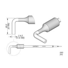 JBC C470011 Tip - L Shape Cartridge Ø 4.2