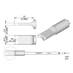 JBC C470012 Tip - Pin / Connector Cartridge R6