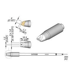 JBC C470028 Tip -  Barrel Cartridge Ø 1.2