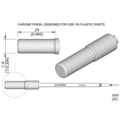 JBC C470032 Tip - Heat Staking Cartridge Ø 9