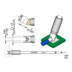 JBC C470033 Tip - Barrel Cartridge Ø 3.65