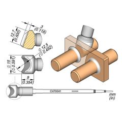 JBC C470041 Tip - Barrel Cartridge Ø 12.5