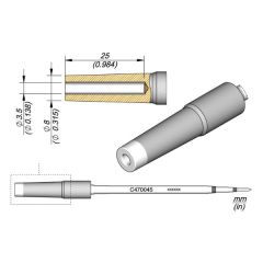 JBC C470045 Tip - Pin/Connector Cartridge Ø 3.5