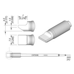 JBC C470046 Tip - Blade Cartridge 7.5mm